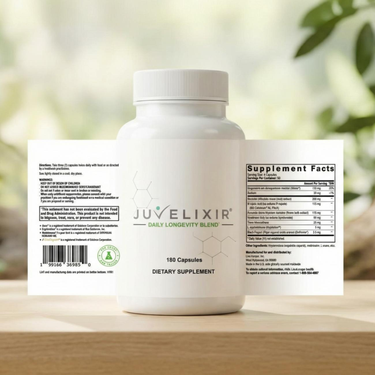 Juvelixir® Daily Longevity Blend — 30-day supply